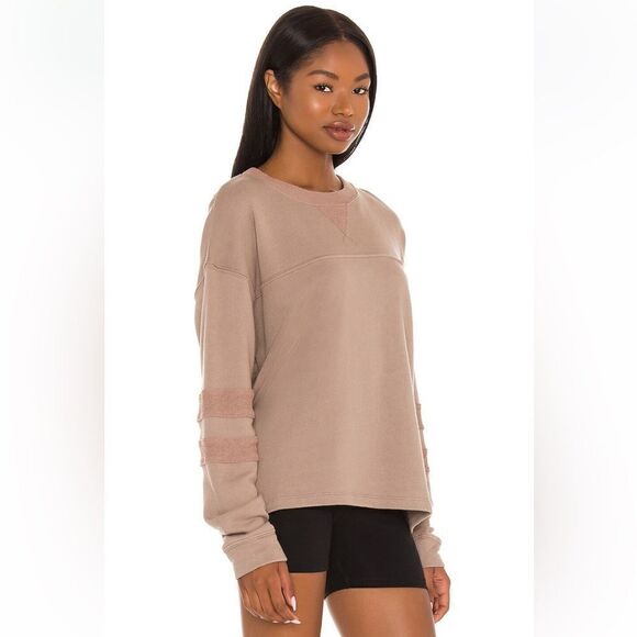 NEW Revolve Year Of Ours Varsity Sweatshirt in Latte XS - Picture 2 of 10